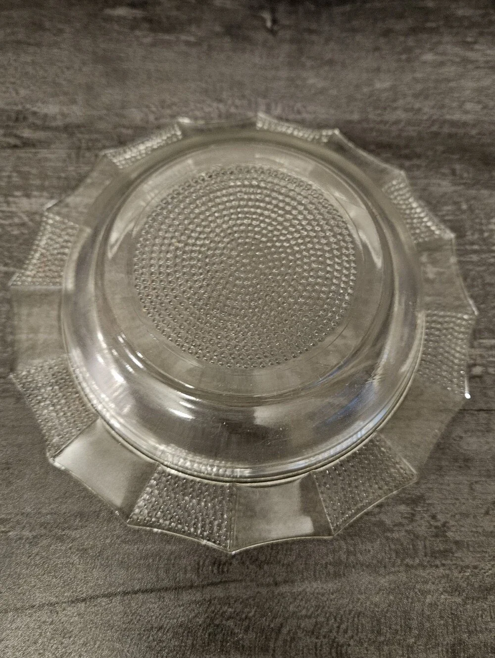 Vintage Jeannette Glass Dewdrop Round Butter Dish Underplate Base